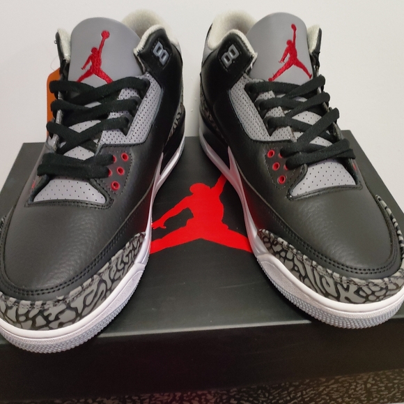 AIR JORDAN 3 RETRO 🕹 “Black Cement” GS - Picture 5 of 5